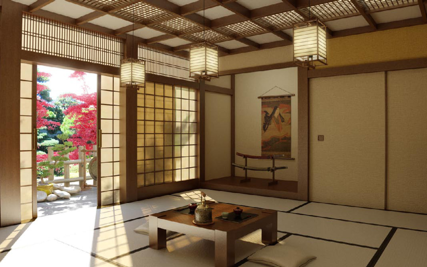 интерьер дома в японском стиле
