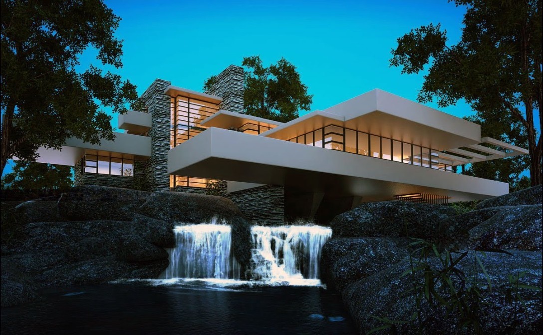 Дом над водопадом архитектора Фрэнка Ллойда Райта