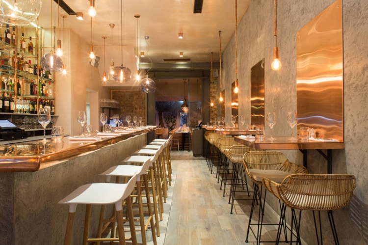 Современный дизайн интерьера ресторана Bandol в Лондоне