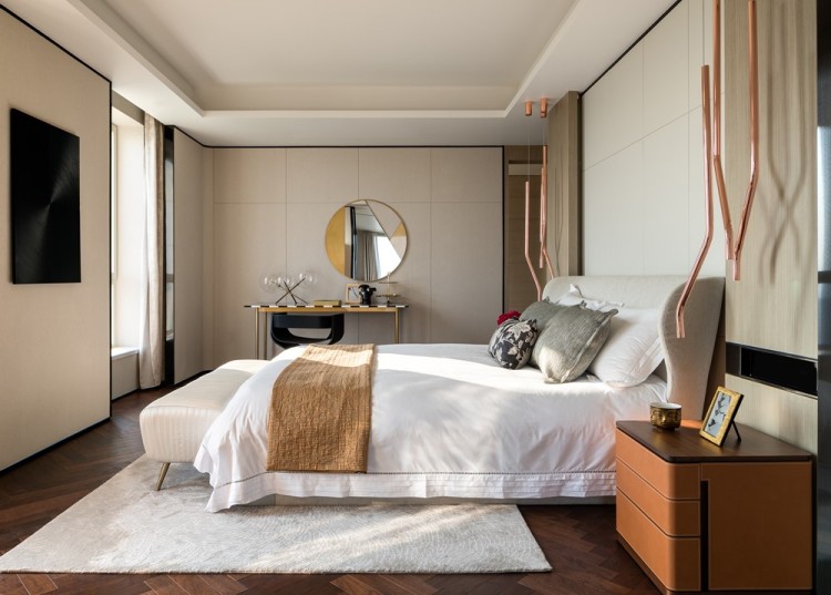 Современный дизайн интерьера второй гостевой спальни пентхауса 3