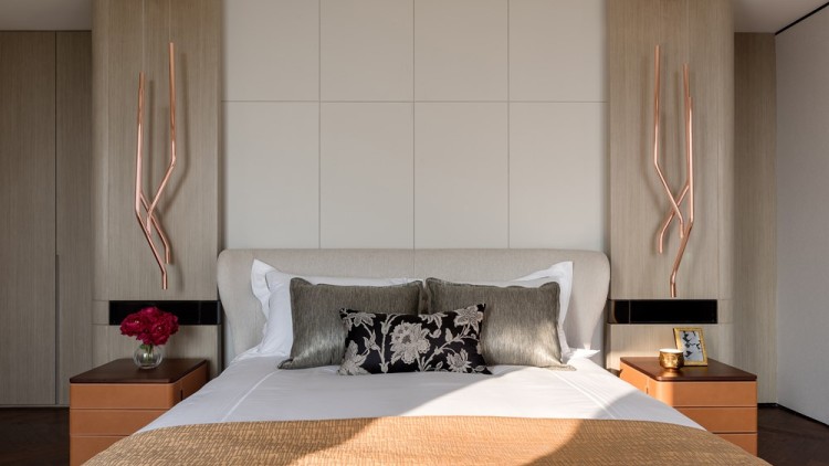 Современный дизайн интерьера второй гостевой спальни пентхауса 4