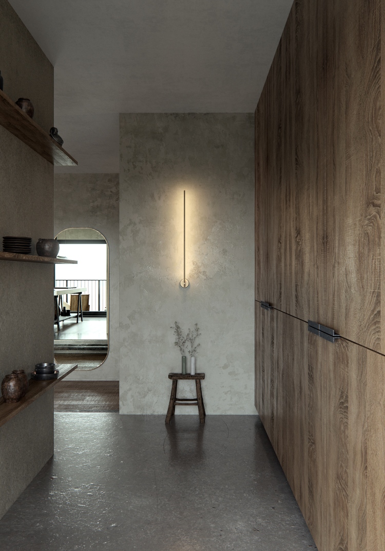 Современный дизайн интерьера холла квартиры в японском стиле