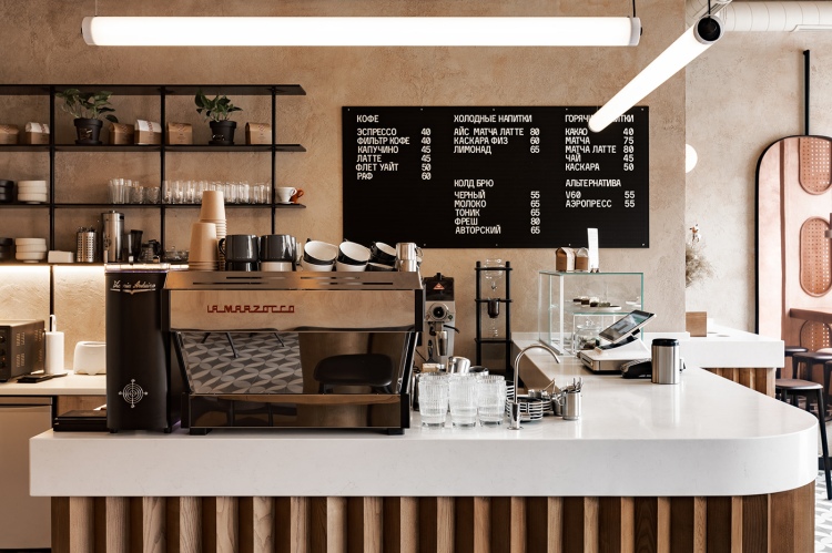 Современный дизайн интерьера кофейни в промышленном стиле 7