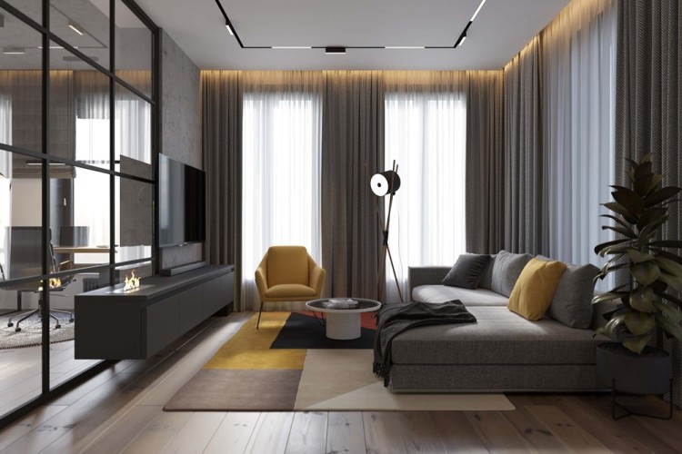 Дизайн интерьера апартаментов в современном стиле