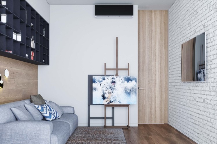 Современный дизайн интерьера гостевой спальни квартиры Alexandr 3 от Geometrium