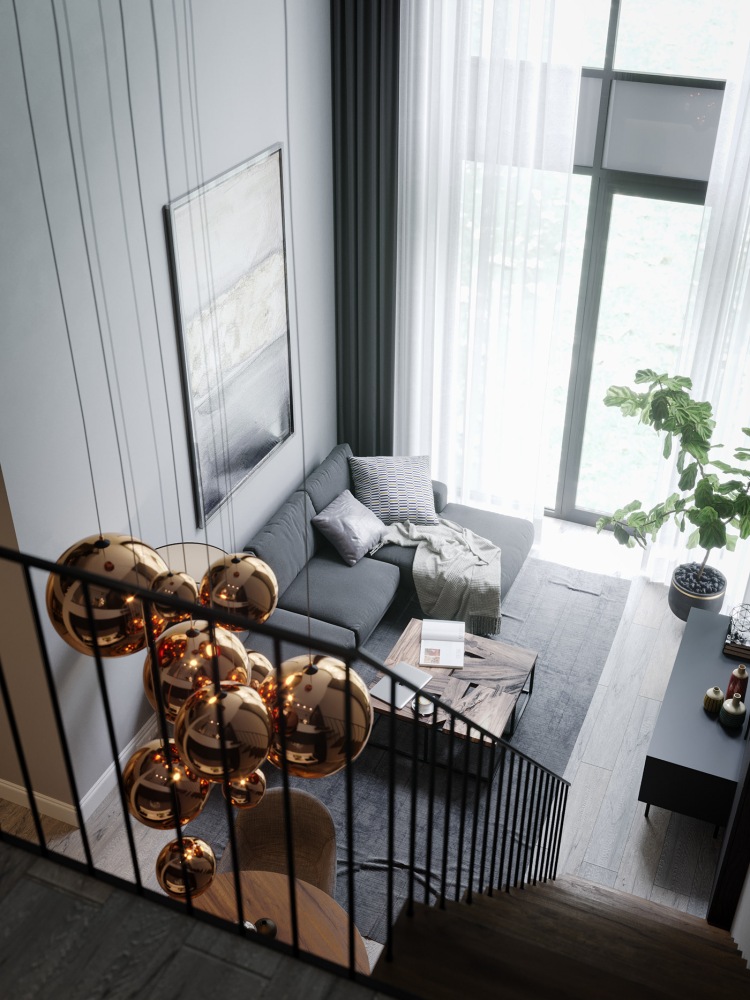 Современный дизайн интерьера гостиной квартиры в стиле минимализм 4